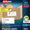 Avery Repositionable Shipping Labels 2x4 Sure Feed Re‑hesive White-0